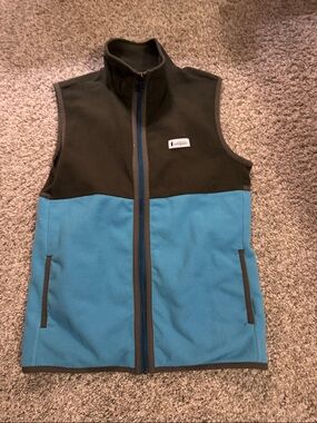 cotopaxi Blue and Olive Colorblock Fleece Vest